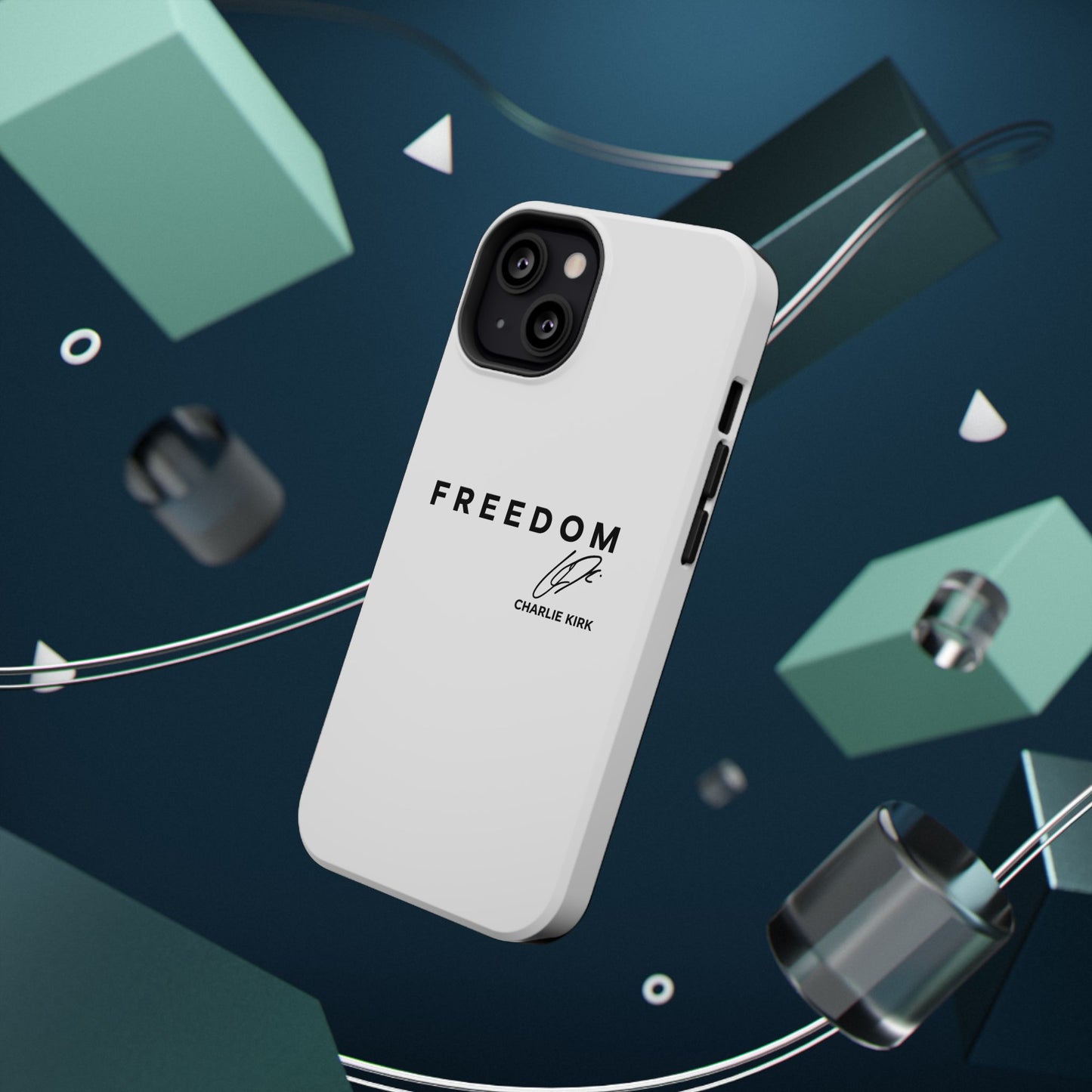 FREEDOM Phone Case – Charlie Kirk Signature Impact-Resistant