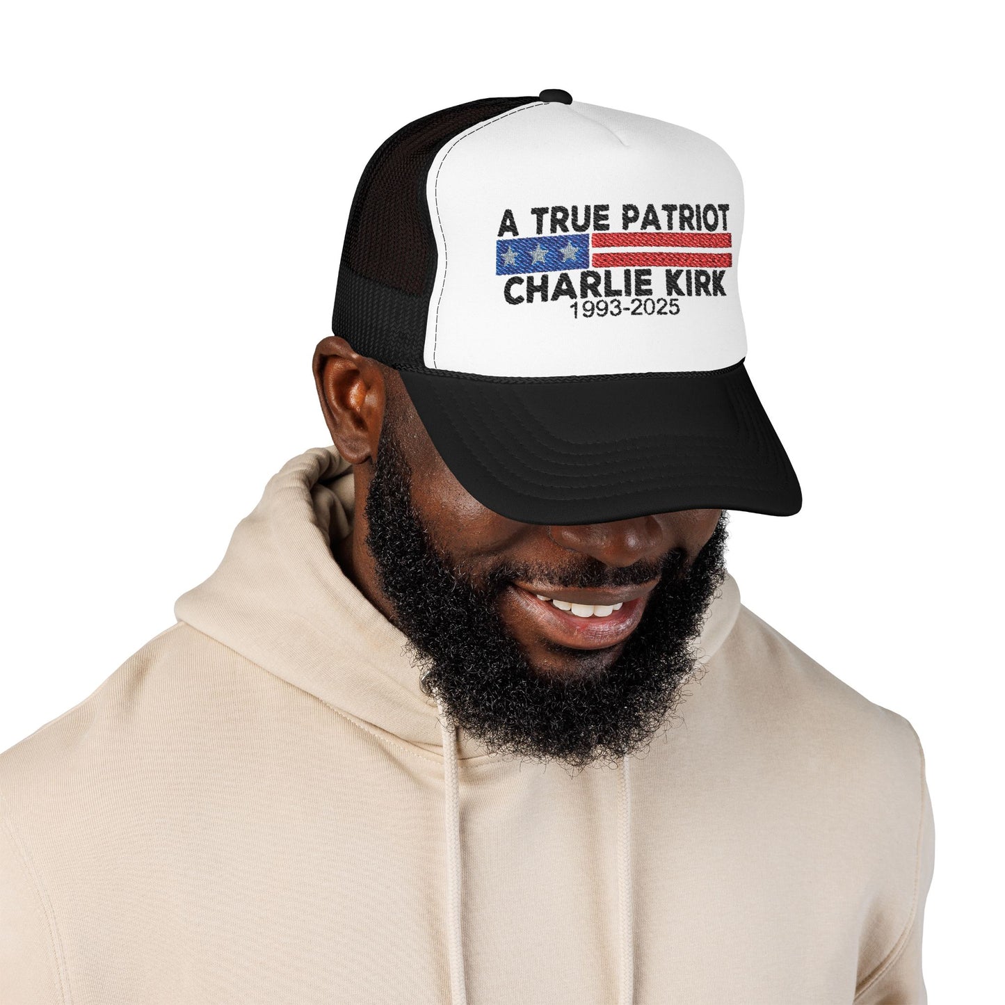 True Patriot Charlie Kirk Foam Trucker Hat