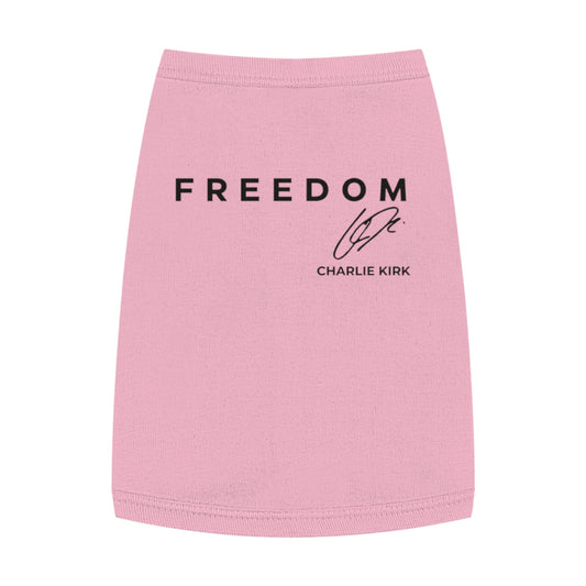 Charlie Kirk 'FREEDOM' Memorial Dog Shirt