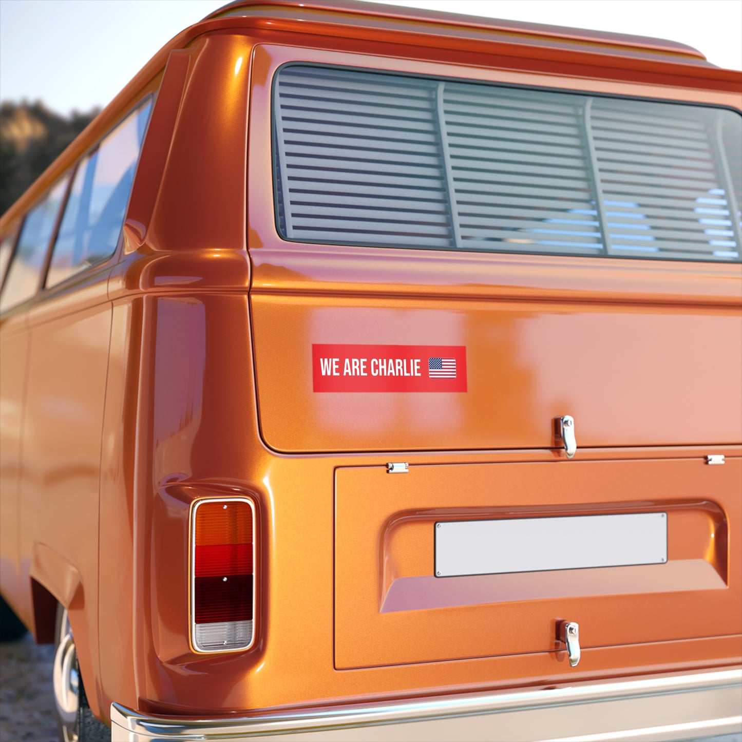 Bumper Sticker 'WE ARE CHARLIE' KIRK Red