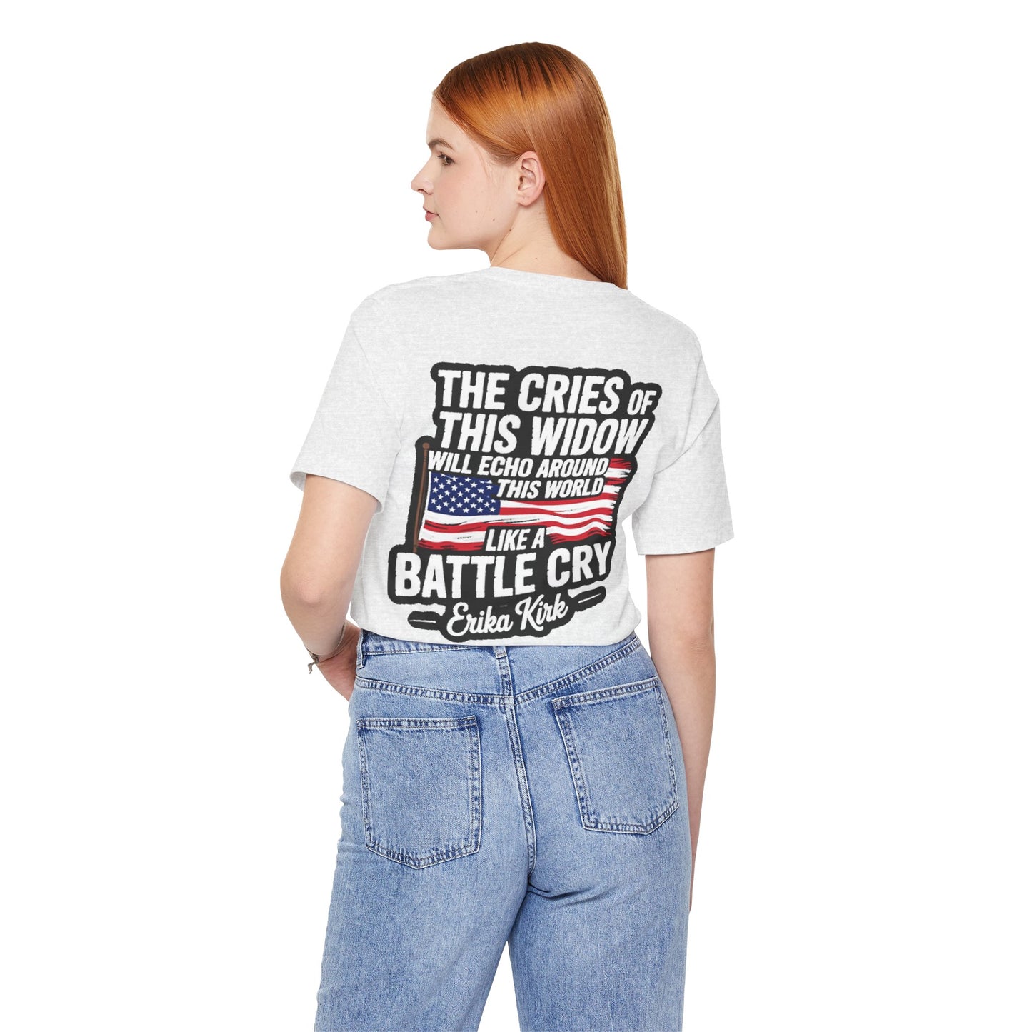 'Echoing Her Battle Cry' Erika Kirk Back Tee
