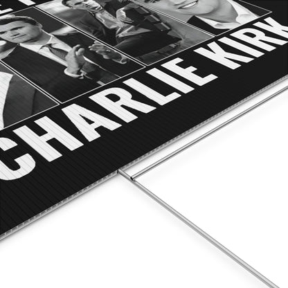 True Patriot Charlie Kirk Plastic Yard Sign