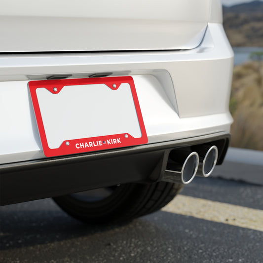 Charlie Kirk Metal License Plate Frame