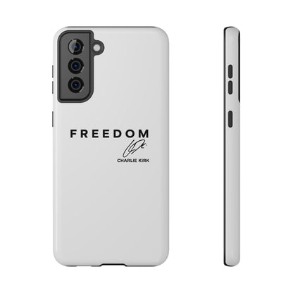 FREEDOM Phone Case – Charlie Kirk Signature Impact-Resistant