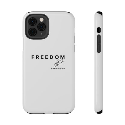 FREEDOM Phone Case – Charlie Kirk Signature Impact-Resistant