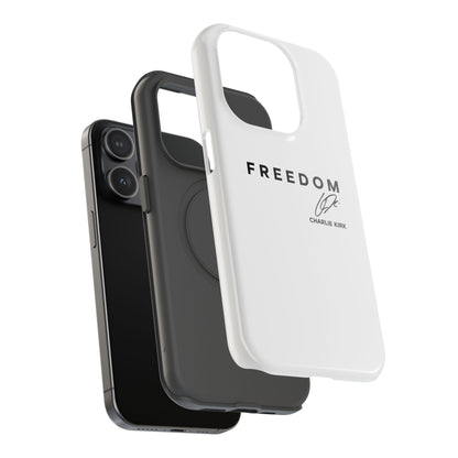 FREEDOM Phone Case – Charlie Kirk Signature Impact-Resistant