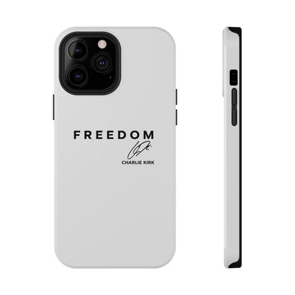 FREEDOM Phone Case – Charlie Kirk Signature Impact-Resistant