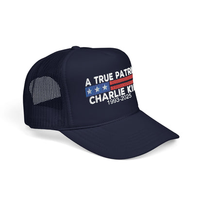 True Patriot Charlie Kirk Foam Trucker Hat Red/White