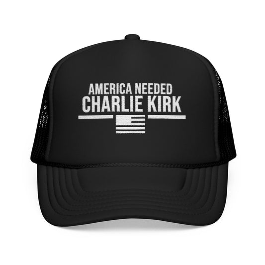 Embroidered Trucker Hat America Needed Charlie Kirk