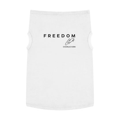 Charlie Kirk 'FREEDOM' Memorial Dog Shirt