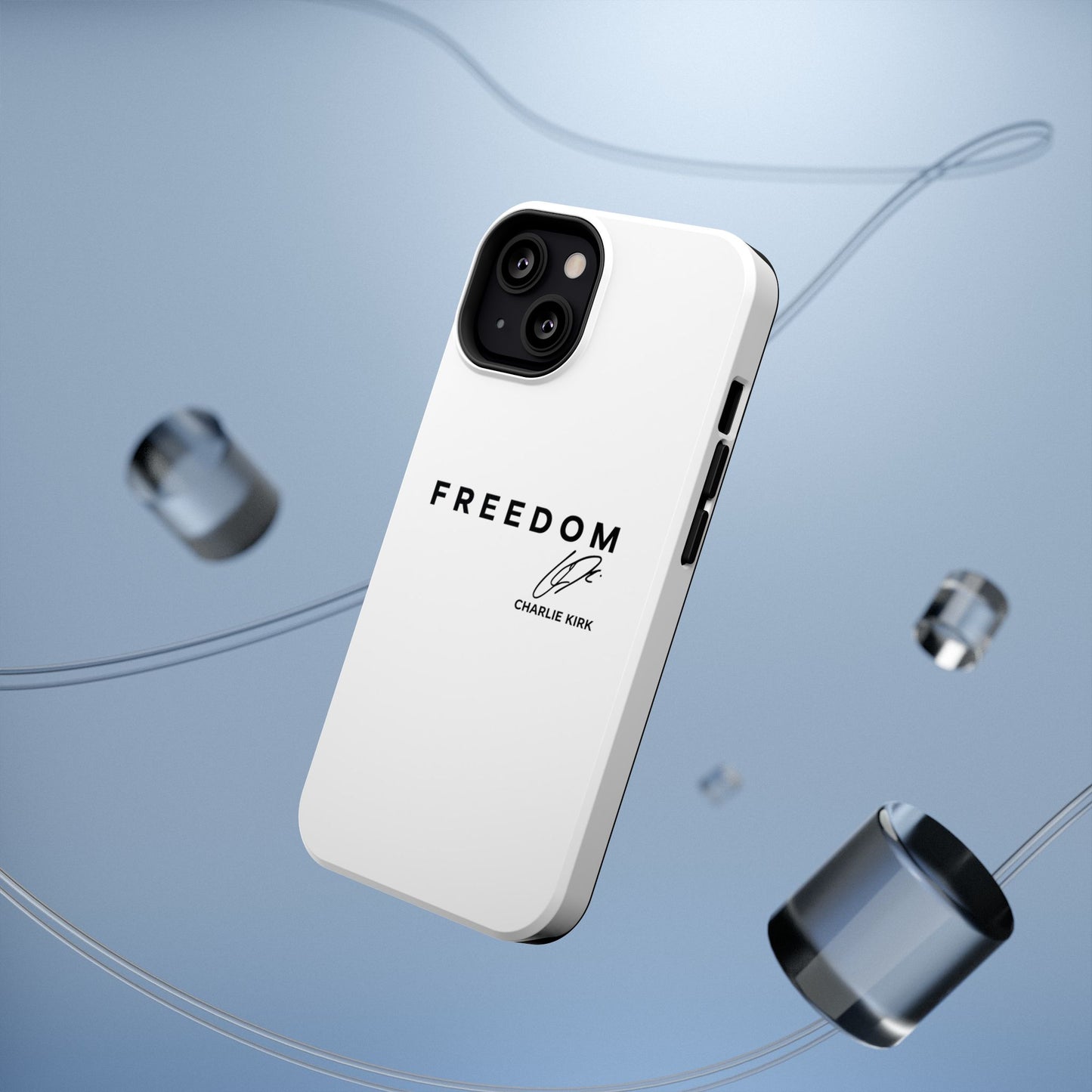 FREEDOM Phone Case – Charlie Kirk Signature Impact-Resistant