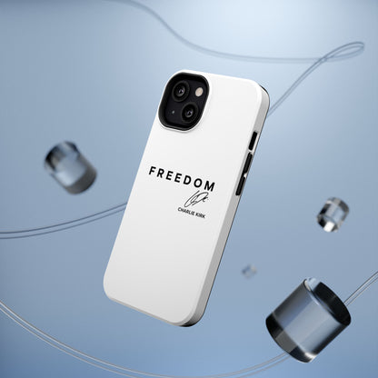 FREEDOM Phone Case – Charlie Kirk Signature Impact-Resistant